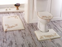 Bathroom mat and Toilet cover